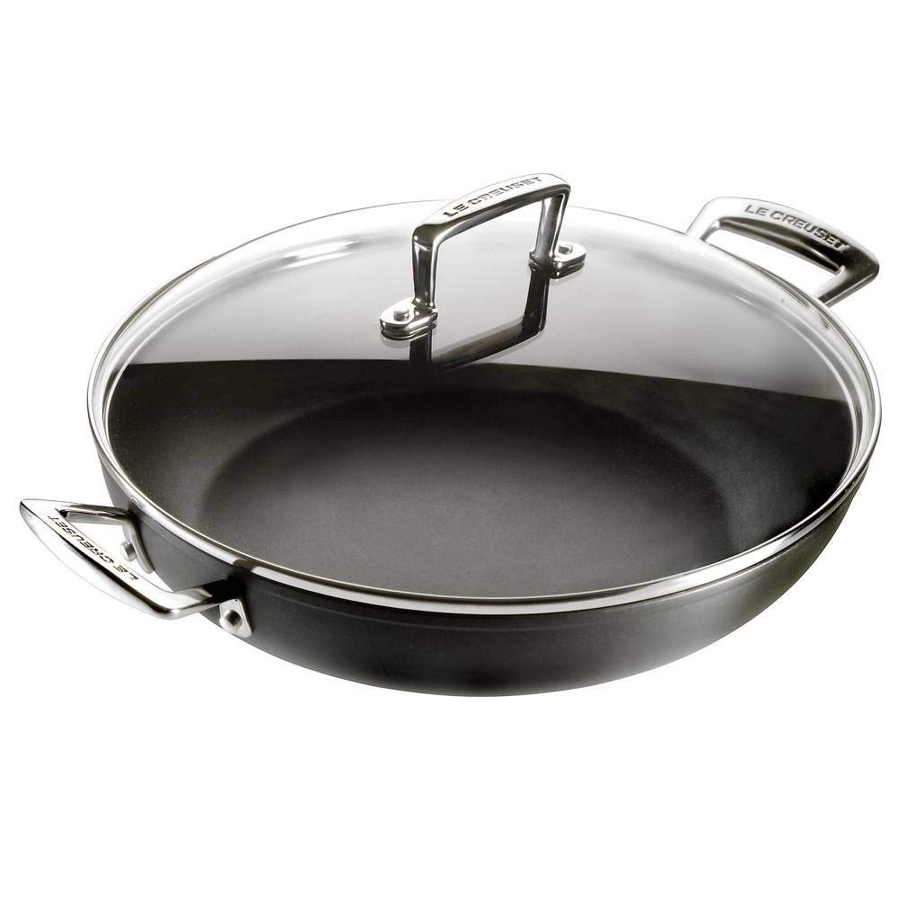 Le Creuset Aluminium-Antihaft Profipfanne mit Deckel, Ø 30 cm, Für